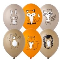 Шары латекс "Лесные зверюшки"