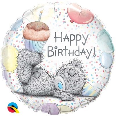 Шар круг "Harry Birthday Мишка Тедди Кекс"