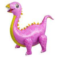 Шар фигура "Динозавр Стегозавр розовый"