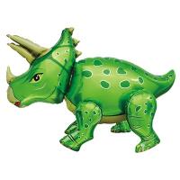 Шар фигура "Динозавр Трицератопс зеленый"