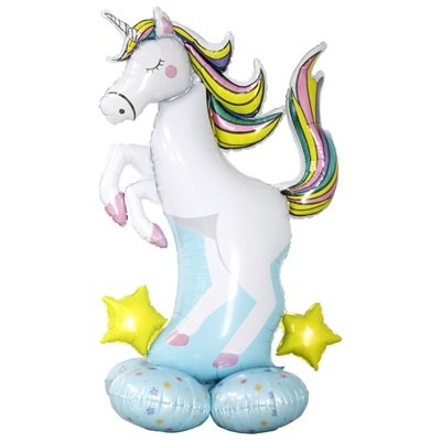 Шар на подставке "Единорог радужный звезды"