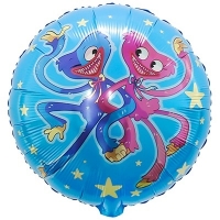 Шар круг "Монстрики Зубастики синий"