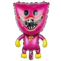 Шар фигура "Монстр Зубастик розовый"