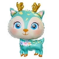 Шар фигура "Олень милый бирюзовый"