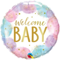 Шар круг "WELCOME BABY Акварель"