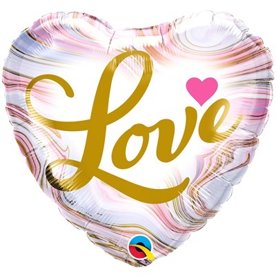 Шар сердце "Love Мрамор агат"
