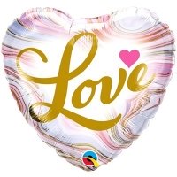 Шар сердце "Love Мрамор агат"