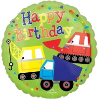 Шар круг "Happy Birthday Техника"