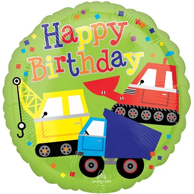 Шар круг "Happy Birthday Техника"
