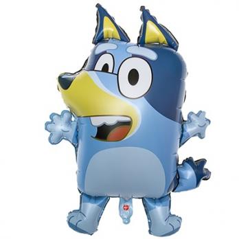 Шар фигура "Собака Блуи голубой"