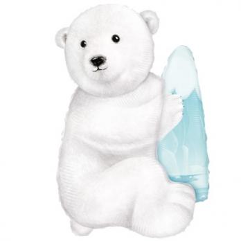 Шар фигура "Медведь полярный белый"