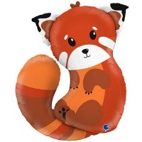 Шар фигура "Панда красная"