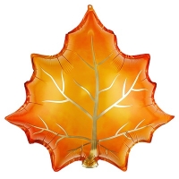Шар фигура "Лист кленовый оранжевый"