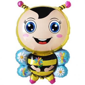 Шар фигура "Пчела улыбчивая золотая"