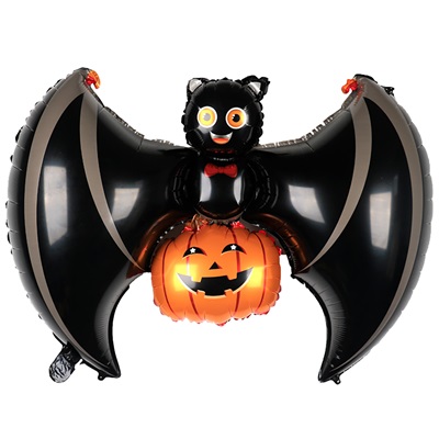 Шар фигура "Мышь летучая с тыквой"