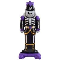Шар на подставке "Щелкунчик скелет фиолетовый"
