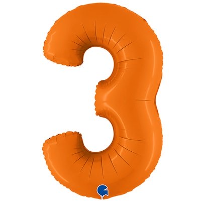 Шар цифра "3 оранжевый"