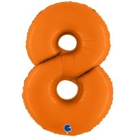 Шар цифра "8 оранжевый"