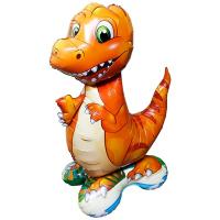 Шар на подставке "Динозавр Тираннозавр оранжевый"