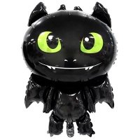 Шар фигура "Дракон маленький черный"