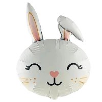 Шар фигура "Заяц белый с ушком"