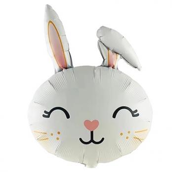 Шар фигура "Заяц белый с ушком"