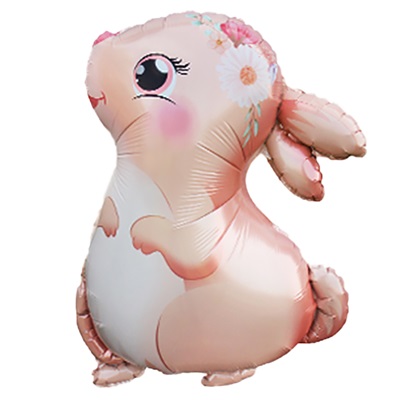 Шар фигура "Заяц в профиль розовое золото"