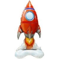 Шар фигура "Ракета красная"