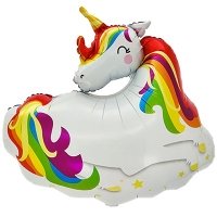 Шар фигура "Единорог радужный на облаке"