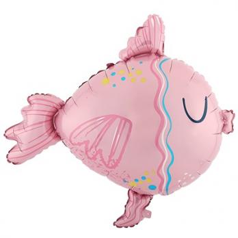 Шар фигура "Рыба розовая"