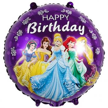 Шар круг "Happy Birthday Принцессы" Шар круг "Happy Birthday Принцессы"
