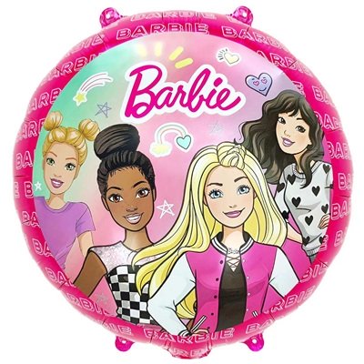 Шар круг "Барби с подругами"