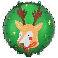 Шар круг "Олень новогодний"