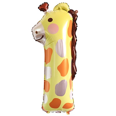 Шарик цифра "1 Зоопарк Жираф"