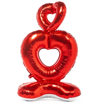 Шар фигура "Сердца красные"