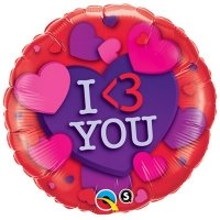 Шар круг "I Love You Сердца"