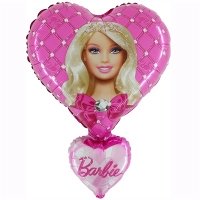 Шар фигура "Барби в сердце"