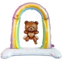 Шар фигура "Мишка качающийся на качелях"