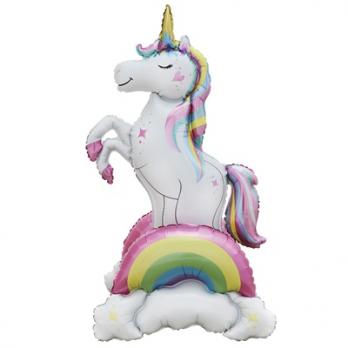 Шар фигура "Единорог на радуге"