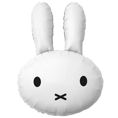 Шар фигура "Зайка белый голова"