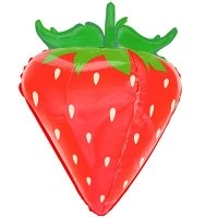 Шар фигура "Клубника объемная красная"