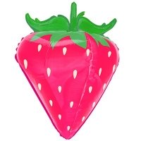 Шар фигура "Клубника объемная розовая"