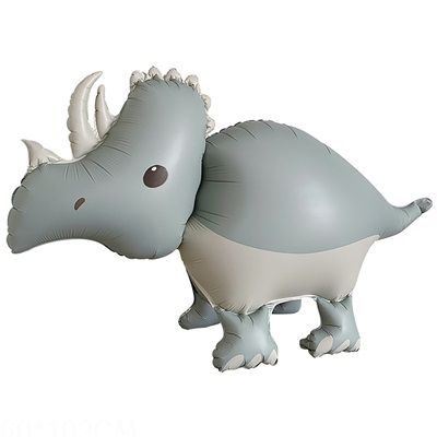 Шар фигура "Динозавр сатин голубой"