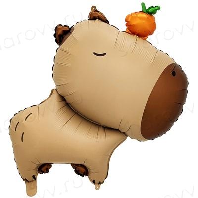 Шар фигура "Капибара с мандарином"