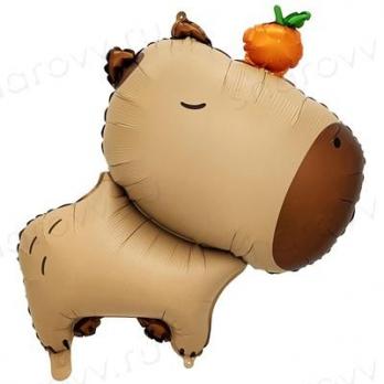 Шар фигура "Капибара с мандарином" Шар фигура "Капибара с мандарином"