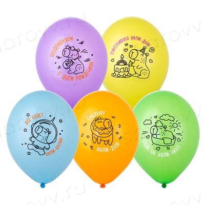 Шары латекс "С Днем Рождения Капибара"