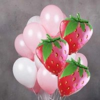Букет из шаров "Клубника со сливками"