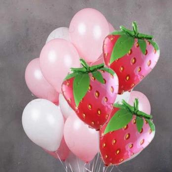 Букет из шаров "Клубника со сливками" Букет из шаров "Клубника со сливками"