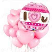 Облако из шаров "Любимому пончику"