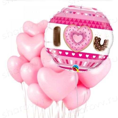 Облако из шаров "Любимому пончику"